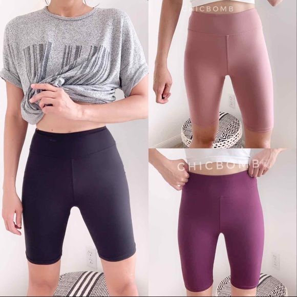 HIGH WAISTED ELEVATE BIKE SHORTS - OLIVE - Picture 3 of 8